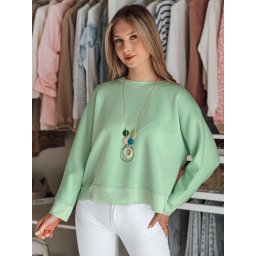 Bluză supradimensionată pentru femei cu colier, mentă