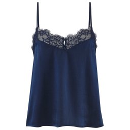 LASCANA Bluză de noapte albastru închis
