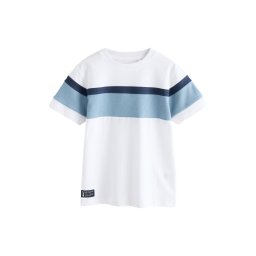 Next Tricou albastru marin / albastru deschis / alb