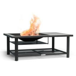 Blumfeldt Merano Avanzato L șemineu 3 în 1 cu funcție grill, poate fi folosit ca masă 122 x 87 cm (GQ15-MeranoavanzatoL)