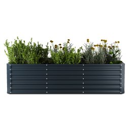 Blumfeldt High Grow Straight ghiveci, 1440 L, Ergonomic, Rezistent la intemperii, Bază deschisă (GDMB4-BL-HG-Ant-240)