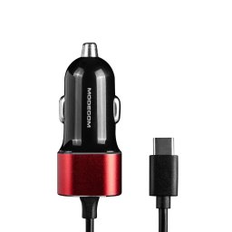 USB + USB-C 5V / 2.4A 12W Negru/Rosu