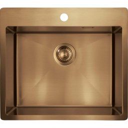 OLFATO PRECIOUS - Chiuvetă din Inox, 1 Cuvă, Finisaj Bronz Periat (ZPO_C10B)