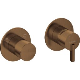 Baterie duș îngropată SILIA, cu comutator orizontal, bronz periat – Cod BQS_C46P