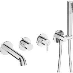Baterie cadă încastrată SILIA, cu set de duș, finisaj cromat – Cod BQS_018P