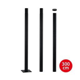 Brilagi - Bară metalică pentru stâlp iluminat exterior URBAN 3 m negru