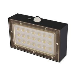 Proiector LED solar cu senzor de mișcare LED/3,7V 1200mAh 4000K IP65 negru