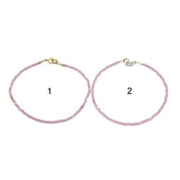 Bratara Cuart Roz Rotund Fatetat - 2 - 3 mm - Accesorii AG 925 - GF