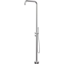 Coloana de duș freestanding SILIA, pentru grădină sau baie (interior/exterior), finisaj oțel șlefuit – Cod NQS_F4GM