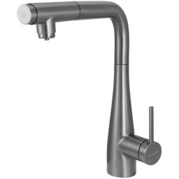 Baterie bucătărie ERIDAN, cu racord filtru de apă & pipă extractibilă, finisaj titan – Cod BRE_D75M