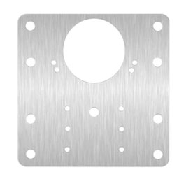 Placa din inox pentru reparatie defecte balama mobilier, 90x90 mm