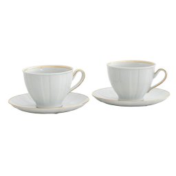 OCTAVIA - Serviciu de ceai/cafea portelan (6 persoane - 12 piese)