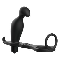 Vibrator P Spot and Ring Cock Black