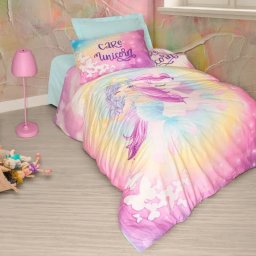 Set lenjerie pat o persoana Sirena - Mint v2, bumbac, 160x220 cm