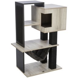 Ansamblu Cat Tree CityStyle, 58 x 38 x 98 cm, Gri Negru, 44724