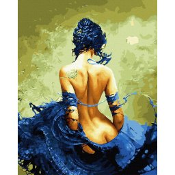 Set pictura pe numere, cu sasiu, Safir gol, 40x50 cm