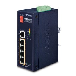 Switch PLANET ISW-504PT network switch Unmanaged L2 Fast Ethernet (10/100) Power over Ethernet (PoE) Black