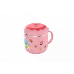 Cana termos cu capac roz, 300ml, U-Grow