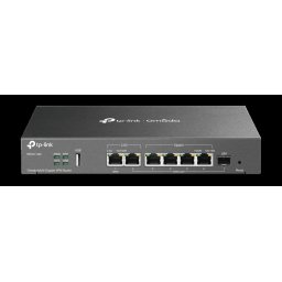 Omada Multi-Gigabit VPN Router PORT: 1× 2.5G RJ45 WAN Port, 1× 2.5G RJ45 WAN/LAN Port, 1× Gigabit SFP WAN/LAN Port, 4× Gigabit RJ45 WAN/LAN Ports, 1× USB 2.0 port FEATURE: Integration with Omada SDN Controller, Support SSL VPN, OpenVPN and IPsec/ PPTP/ L2