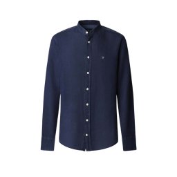 HACKETT Cămaşă Drop 2 Ess Gmd Linen Porter HM3010267 591 ink blue