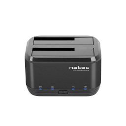 Statie de andocare Natec Kangaroo Dual HDD Mobilrack NSD-0955, SATA 2.5''+3.5'', USB 3, Negru