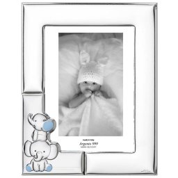 Rama Foto Argint Bebelusi 13x18 cm cu Elefantei Bleu
