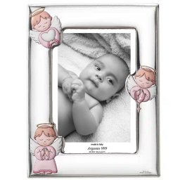 Rama Foto Argint Bebelusi 13x18 cm Ingeras Roz