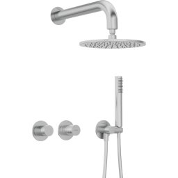 Set de duș încastrat SILIA HEXA, finisaj oțel șlefuit – Cod NHS_F0YK