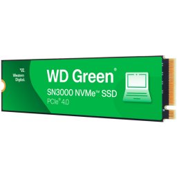 SSD WD Green SN3000 500GB M2 2280 S3-M PCIe Gen4 x4 NVMe- Read/Write: 5000/4100 MBps- TBW: 100 WDS500G4G0E-00CPS0