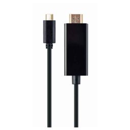 CABLU video GEMBIRD- adaptor USB-C Type-CT) la HDMIT)- 2m- rezolutie maxima 4K3840 x 2160) la 30Hz- negru- A-CM-HDMIM-01timbru v