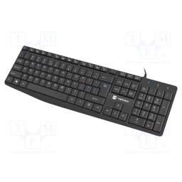 Tastatura Natec NKL-1950 Nautilus, US slim, cu fir, Negru