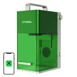Masina de gravat cu laser, Xtool, F1, 2 Lasere, 10 W Dioda / 2 W Infrarosu, 24 V, 5 A, WiFi / USB, 179 x 235 x 334 mm, Verde Menta
