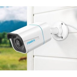 Camera de supraveghere Reolink P330, 8MP, 4K, 3840x2160, PoE, alerte inteligente in 2 directii, vedere nocturna color, detectare persoane/vehicul/animal, card microSD de pana la 256GB, IP66 impermeabila, Alb