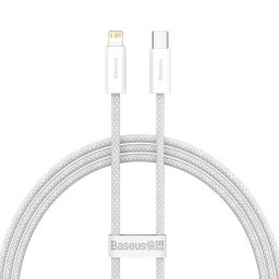 CABLU alimentare si date Baseus Dynamic, Fast Charging Data Cable pt. smartphone, USB Type-C la Lightning Iphone PD 20W, braided, 1m, alb