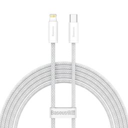 CABLU alimentare si date Baseus Dynamic, Fast Charging Data Cable pt. smartphone, USB Type-C la Lightning Iphone PD 20W, braided, 2m, alb