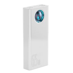 POWER BANK Baseus Ambilight, 30000mAh, PD 3.0 65W, 4 x USB; 1 x USB Type-C, digital display pt. status baterie, total 3A, alb