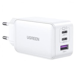 INCARCATOR retea Ugreen, "CD244" Quick Charge 65W GaN, 2 x USB Type-C, 1 x USB, alb