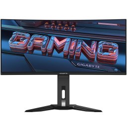 Monitor Gaming OLED Gigabyte 34" MO34WQC2, WQHD (3440 x 1440), HDMI, DisplayPort, Boxe, Ecran curbat, 240 Hz, 0.03 ms, Negru