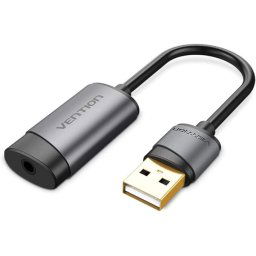 Placa de sunet PLACI de SUNET Vention USB External Sound Card 0.15M Gray Metal Type(OMTP-CTIA), "CDJHB" (timbru verde 0.08 lei)