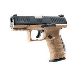 Pistol paintball cu bile de cauciuc/creta/vopsea Umarex Walther T4E PPQ M2, Tan, cal. .43, 5 jouli