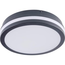 Plafonieră LED de exterior cu senzor Kanlux 38790 BENO 12/18W/230V 3000/3500/4000K IP65 antracit