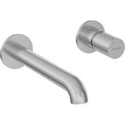 Baterie încastrată pentru chiuvetă SILIA HEXA – Finisaj oțel șlefuit – Cod BHS_F54L