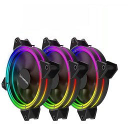 HALO RGB RAINBOW PWM LED3xfan KIT, 120mm, Kit