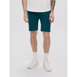 Pantaloni scurti sport barbati din bumbac cu croiala Regular fit verde inchis (SELECTATI MARIMEA: 2XL)