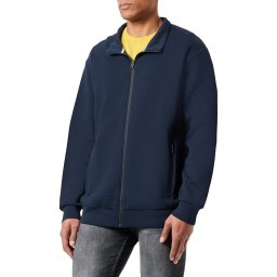 Bluză bărbați big sizes cu fermoar, croială Regular fit, Bleumarin (SELECTATI MARIMEA: 2XL)