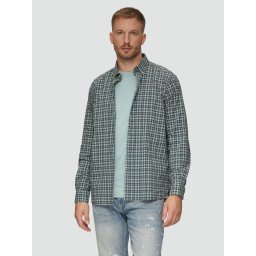 Cămașă bărbați cu imprimeu în carouri, croială Regular fit, Verde (SELECTATI MARIMEA: 2XL)