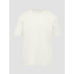 Tricou bărbați cu decolteu la baza gâtului, cu logo, Crem (SELECTATI MARIMEA: XL)