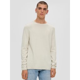 Pulover subtire barbati, cu decolteu la baza gatului, Gri deschis (SELECTATI MARIMEA: 2XL)