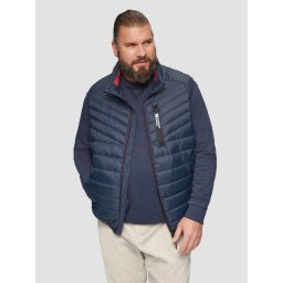 Vesta barbati big sizes cu buzunare oblice, logo, fara gluga, Bleumarin (SELECTATI MARIMEA: 2XL)