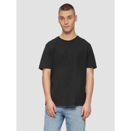 Tricou cu maneca scurta, barbati, la baza gatului, croiala Regular Fit, Negru (SELECTATI MARIMEA: S)